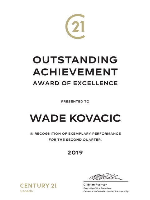 Outstanding Achievement Award of Excellence 2019 — Wade Kovacic