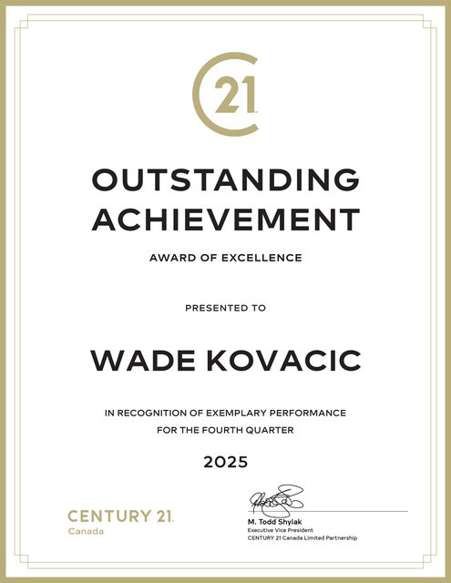 Outstanding Achievement Award Q4 2025 — Wade Kovacic